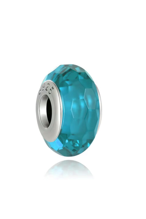 Mat Mavi Kesme Murano Charm