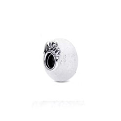 Işıltılı Beyaz Murano Mom & Love Charm