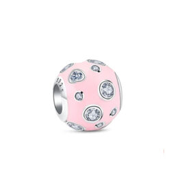Pembe Benek Taşlı Charm