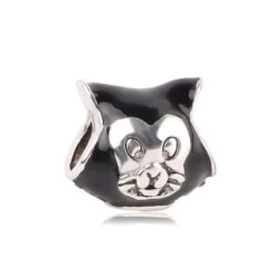 Siyah Kedi Siluet Charm
