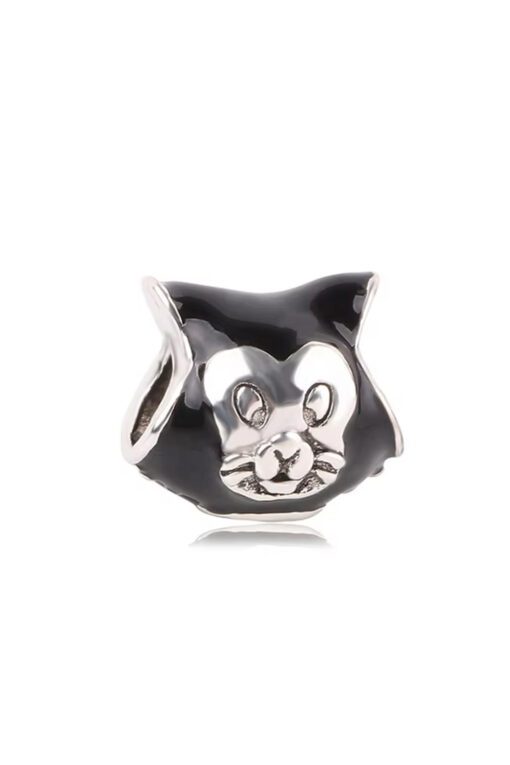 Siyah Kedi Siluet Charm