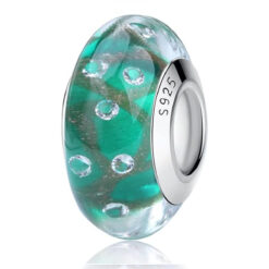 Yeşil Damlacıklı Murano Charm