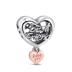 Best Friend Yazılı Kalp Sallantılı Charm