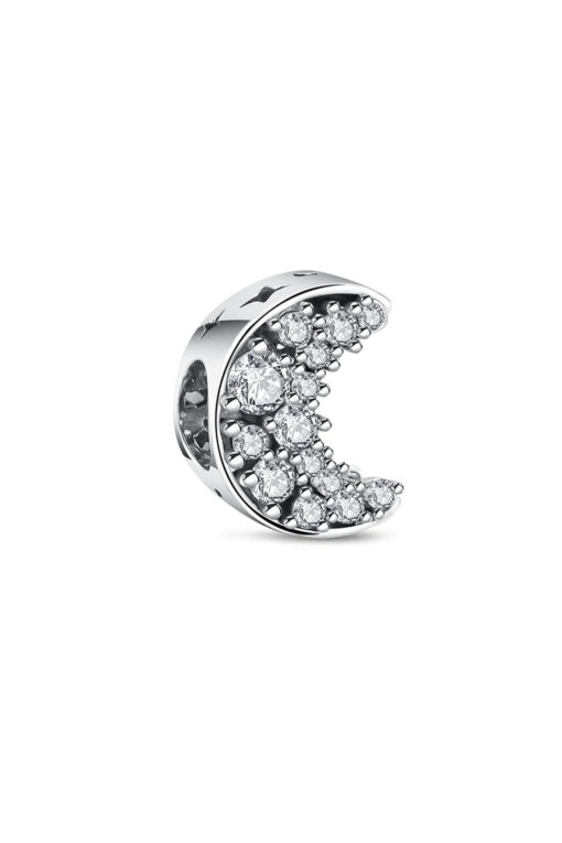 Parıldayan Taşlı Hilal Ay Charm