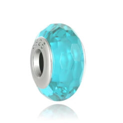 Buz Mavi Kesme Murano Charm