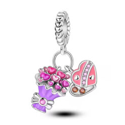 Buket Çiçek ve Çikolata Sallantılı Charm