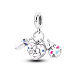 Elbise , Kalp ve Biberon Sallantılı Charm