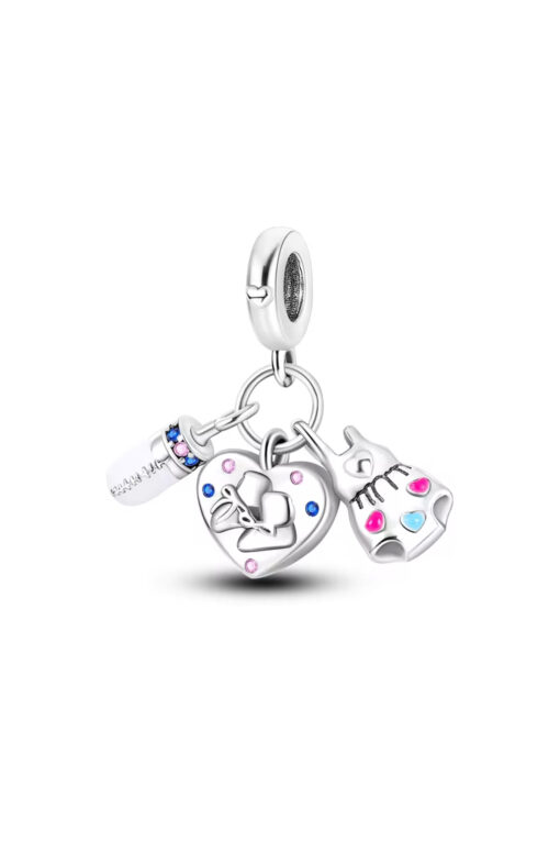 Elbise , Kalp ve Biberon Sallantılı Charm