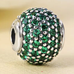 Yeşil Taşlı Yuvarlak Top Charm
