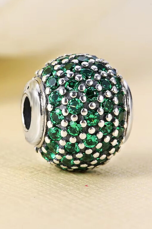 Yeşil Taşlı Yuvarlak Top Charm