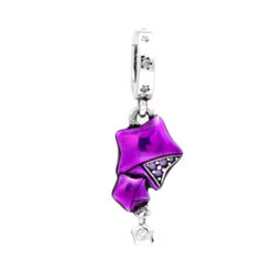 Yapışık Mor Yıldızlar Sallantılı Charm