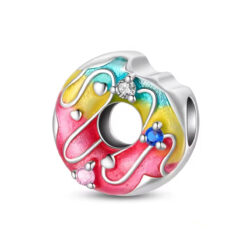 Renkli Isırılmış Donut Charm