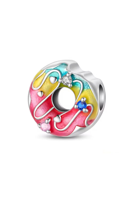 Renkli Isırılmış Donut Charm