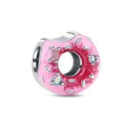 Taşlı Pembe Donut Charm