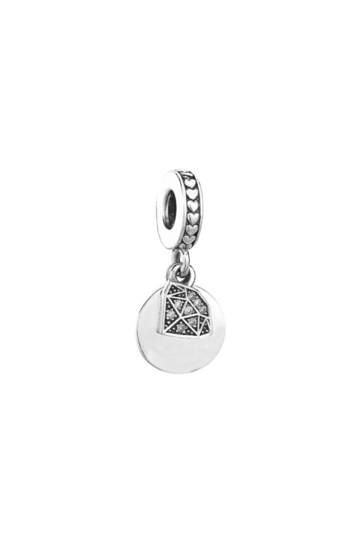 Taşlı Elmas Disk Sallantılı Charm