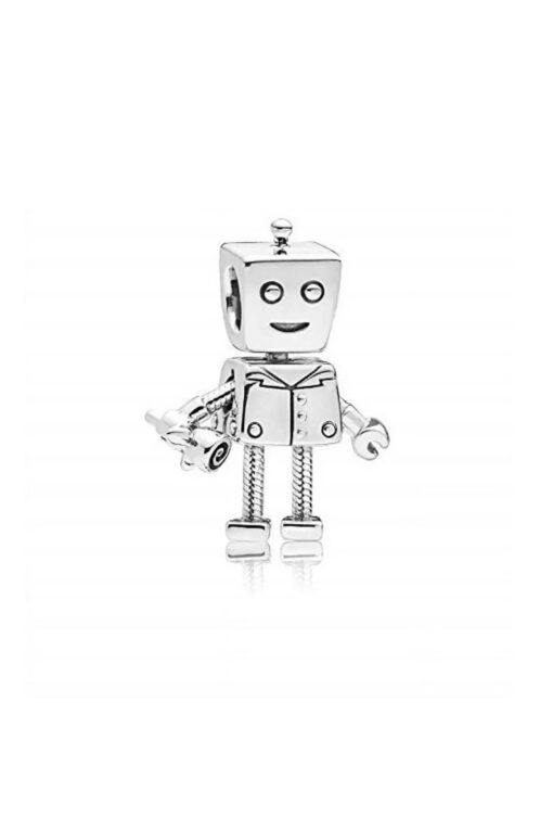 Gümüş Erkek Robot Charm
