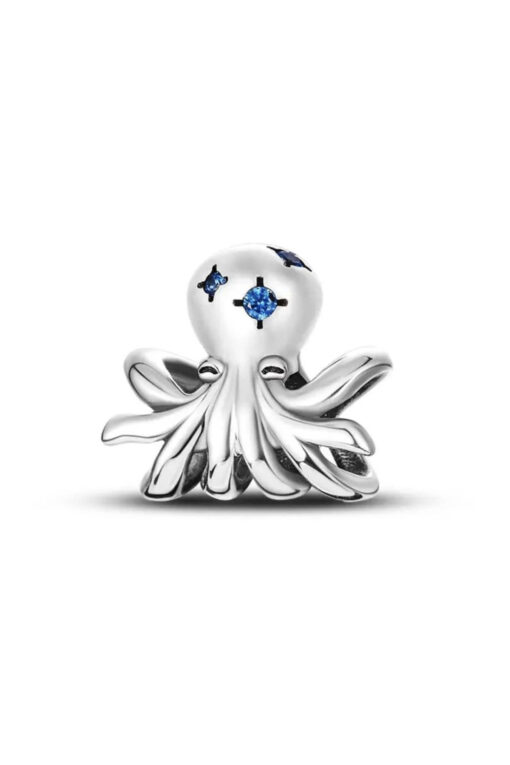 Mavi Taşlı Ahtapot Charm