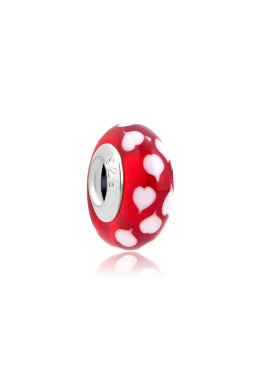 Kırmızı Kalp Murano Charm