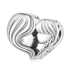 Anne ve Kızı Kalp Charm