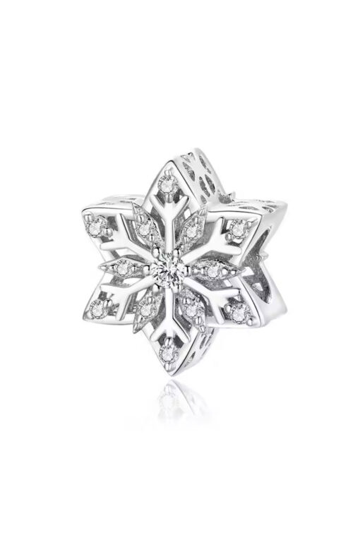 Gümüş Kar Tanesi Charm