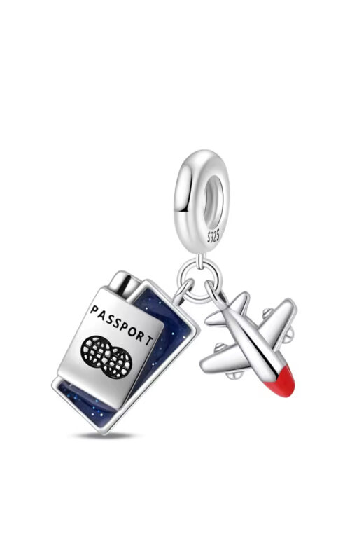 Uçak ve Pasaport Sallantılı Charm