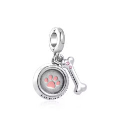 Pati İzli Mama Kabı ve Kemik Sallantılı Charm