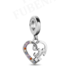 Puzzle Parçası ve Kalpli Arkadaşlık Sallantılı Charm
