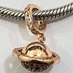Rose Taşlı Satürn Sallantılı Charm
