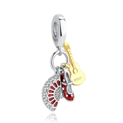 Gitar, Yelpaze ve Babet Sallantılı Charm