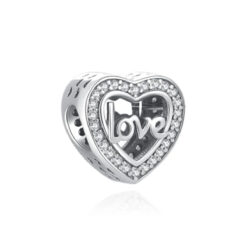 Taşlı Love Kalp Charm