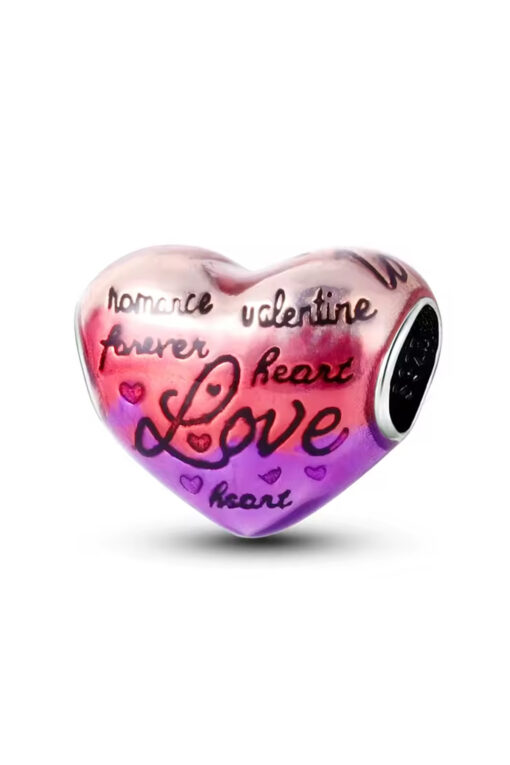 Sonsuza Dek Renkli Kalp Charm