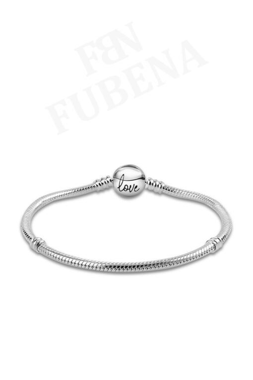 Moments Yuvarlak Love Sallantılı Gümüş Bileklik Charm Taşıyıcı - Görsel 2