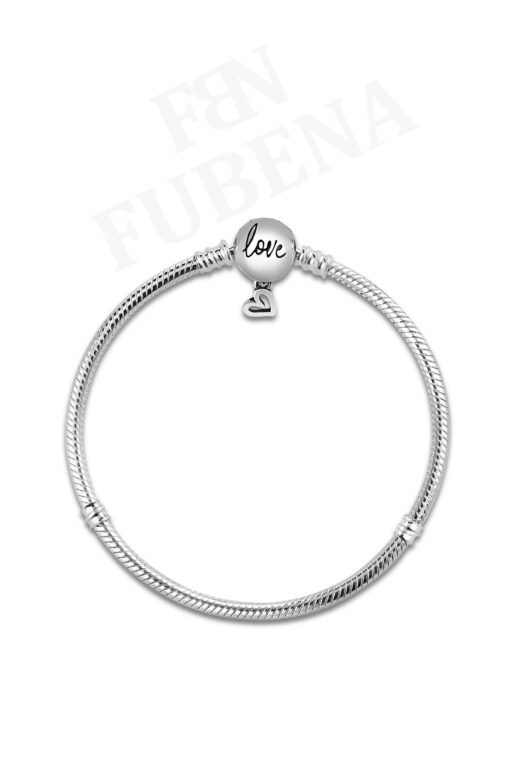Moments Yuvarlak Love Sallantılı Gümüş Bileklik Charm Taşıyıcı