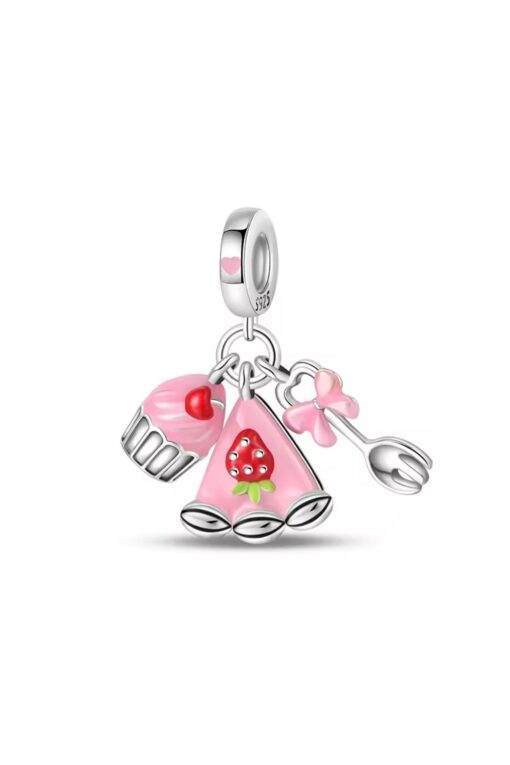Pembe Pizza, Cupkek ve Çatal Sallantılı Charm