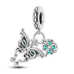 Kelebek ve Yonca Sallantılı Charm