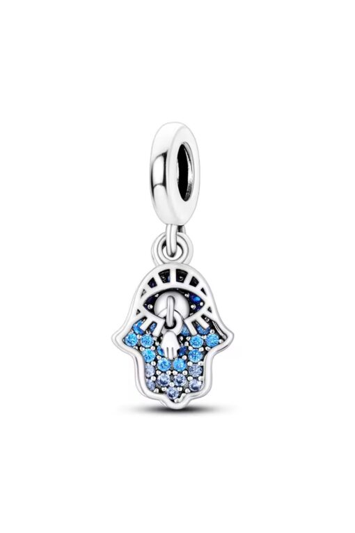 Mavi Taşlı Nazar El Sallantılı Charm