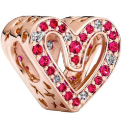 Çok Renkli Taşlı Rose Charm