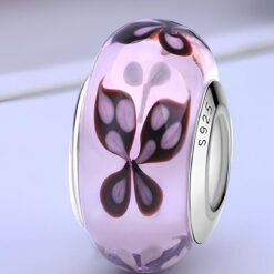 Kelebek Mor Murano Charm