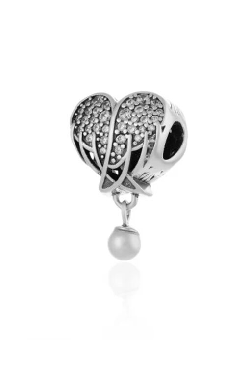 Işıltılı Melek Kanatları ve Kalp Charm