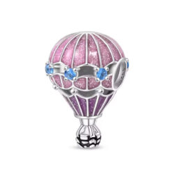 Taşlı Pembe Sıcak Hava Balonu Charm