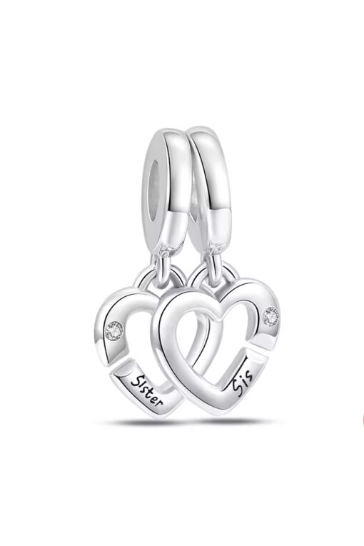Kız Kardeş Sallantılı Çift Charm