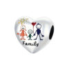 Family Kalp Boncuk Charm