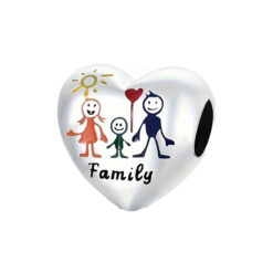 Family Kalp Boncuk Charm