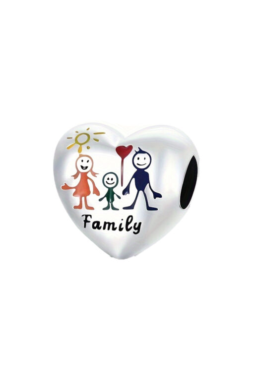 Family Kalp Boncuk Charm