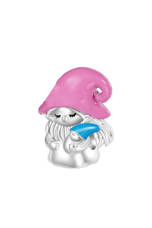 Pembe Şapkalı Anne ve Oğlu Boncuk Charm