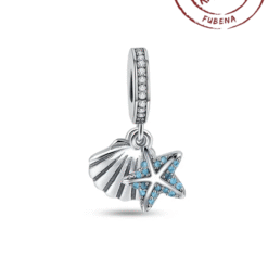 Tropikal Denizyıldızı Ve Deniz Kabuğu Sallantılı Charm