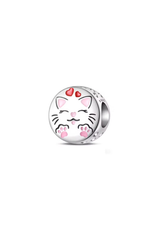 Şanslı Kedi Gümüş Charm