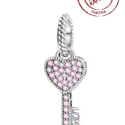 Love Yazılı Pembe Anahtar Sallantılı Charm