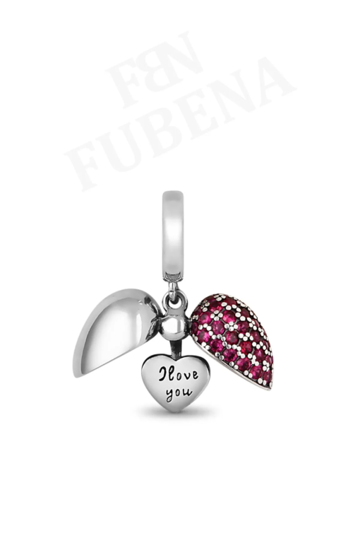 Seni Seviyorum Sallantılı Kalp Charm - Görsel 2