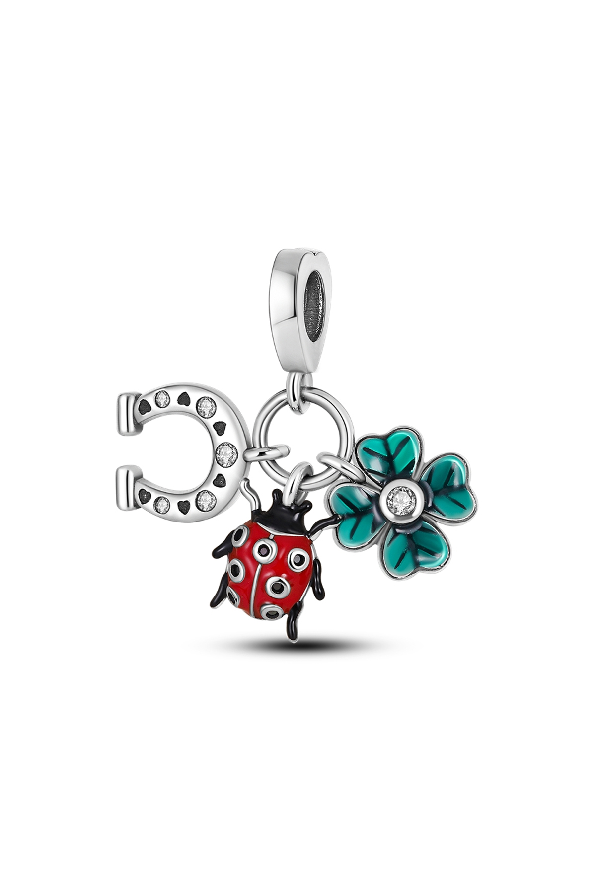 İyi Şanlar Nal, Uğur Böceği ve Yonca Sallantılı Charm